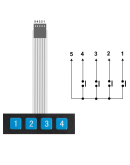 Клавиатура мембранная (1x4)