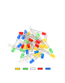 Светодиод 3 мм (5 разных цветов)