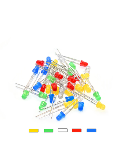 Светодиод 3 мм (5 разных цветов)