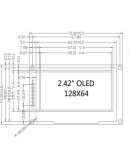 Дисплей OLED (2.42 дюйма, 128x64, белый)