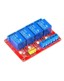 Реле электромагнитное 12V (4 канала, High/Low)